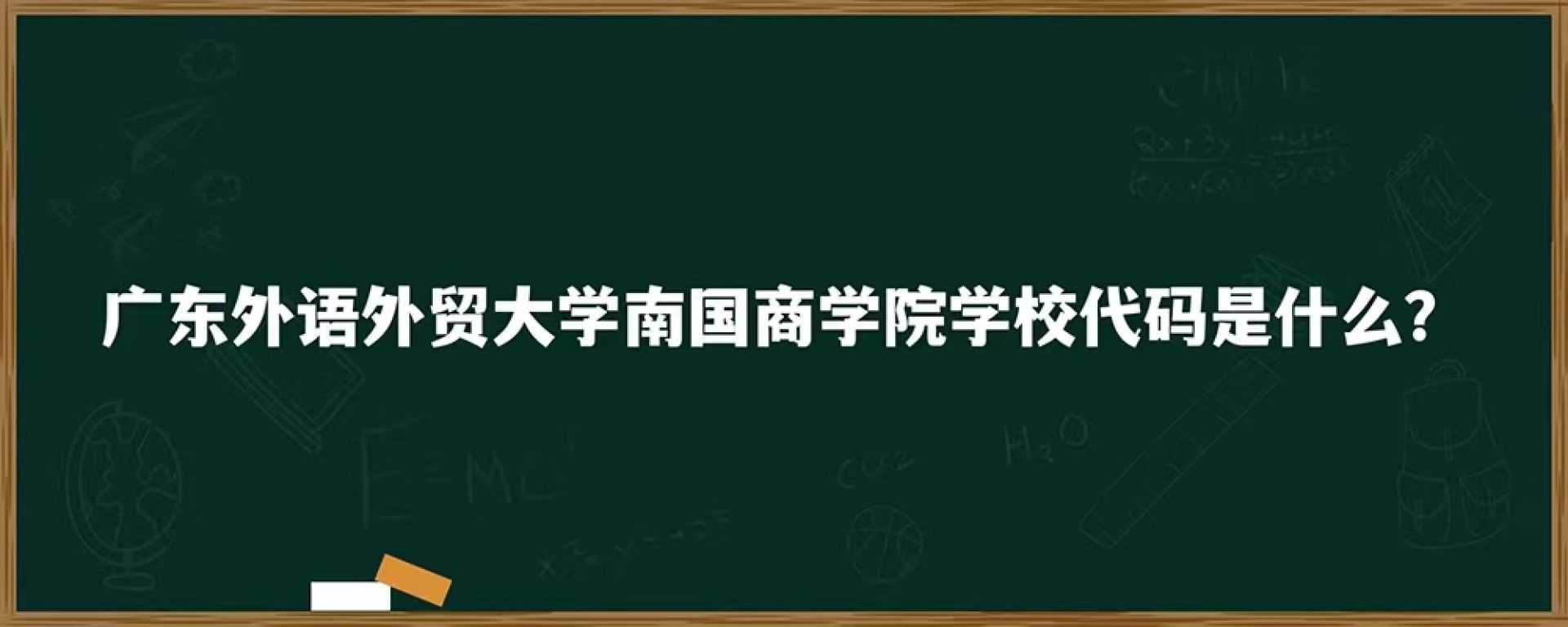 广东外语外贸大学南国商学院学校代码是什么？